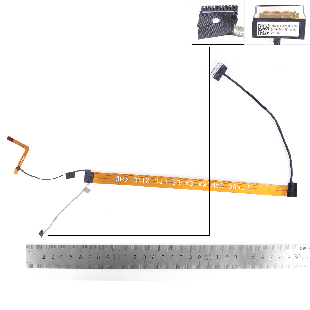 Шлейф вебкамери для Lenovo Thinkpad T590 P53s T15 P15s, (Without IC RGB, 01YT326, DC020023M20, FT590), фото 1