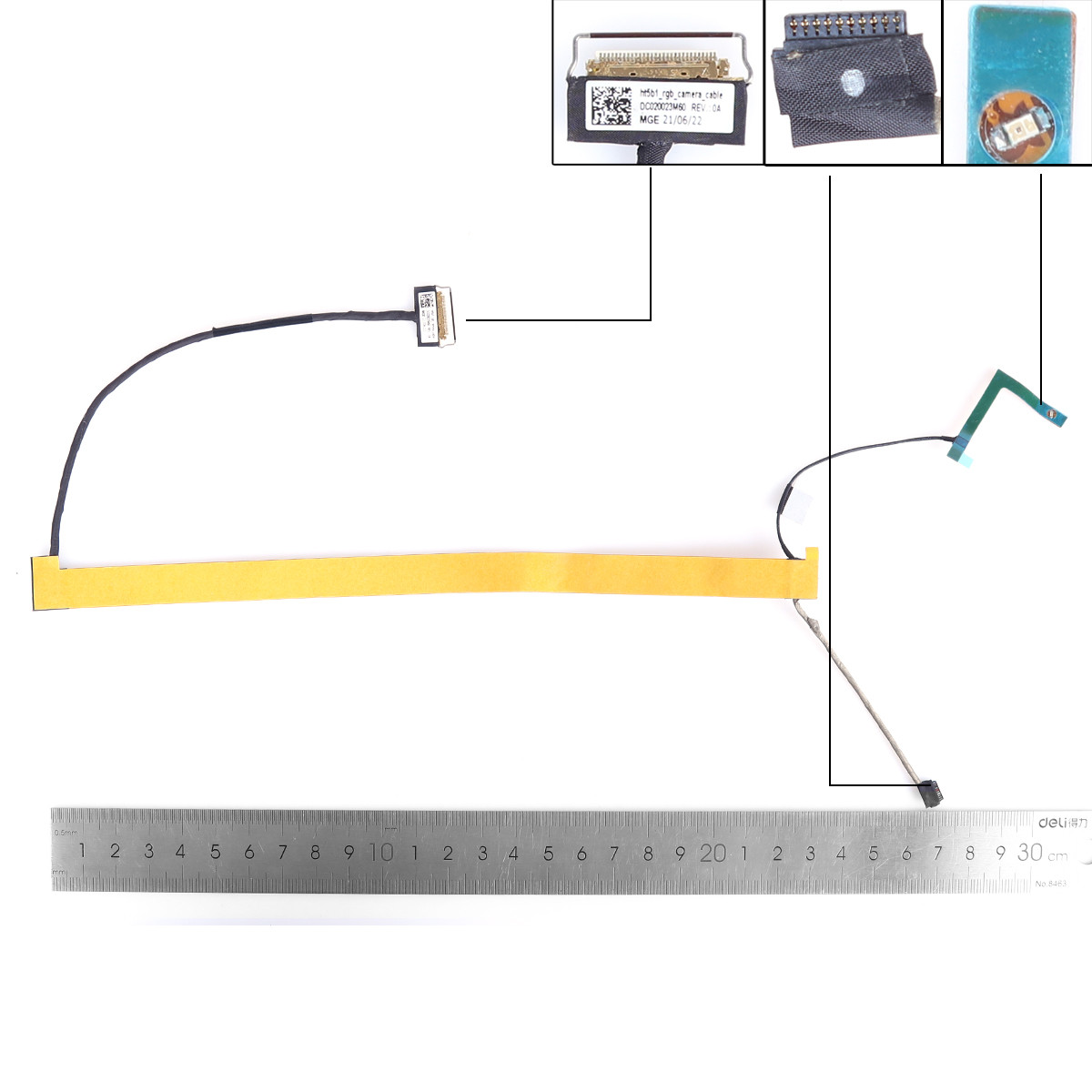 Шлейф вебкамери для Lenovo Thinkpad T590 P53s T15 P15s, (With IC RGB, 01YT326, DC020023M60, HT5B1), фото 1