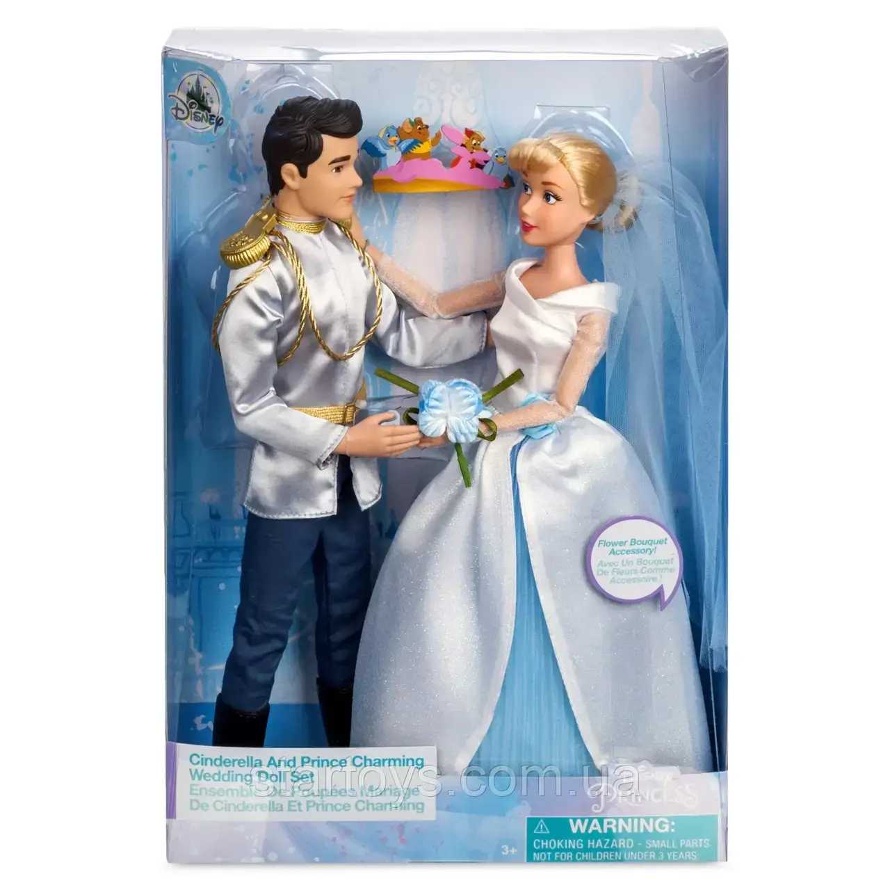 Весільний набір ляльок Діснея Попелюшка та Принц Чармінг Cinderella and Prince Charming Wedding Doll Set