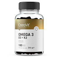 Жирные кислоты OstroVit Omega 3 D3+K2, 180 капсул HS