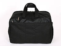 Легкая городская сумка-портфель черного цвета с отделением под ноутбук для мужчин и женщин 000747