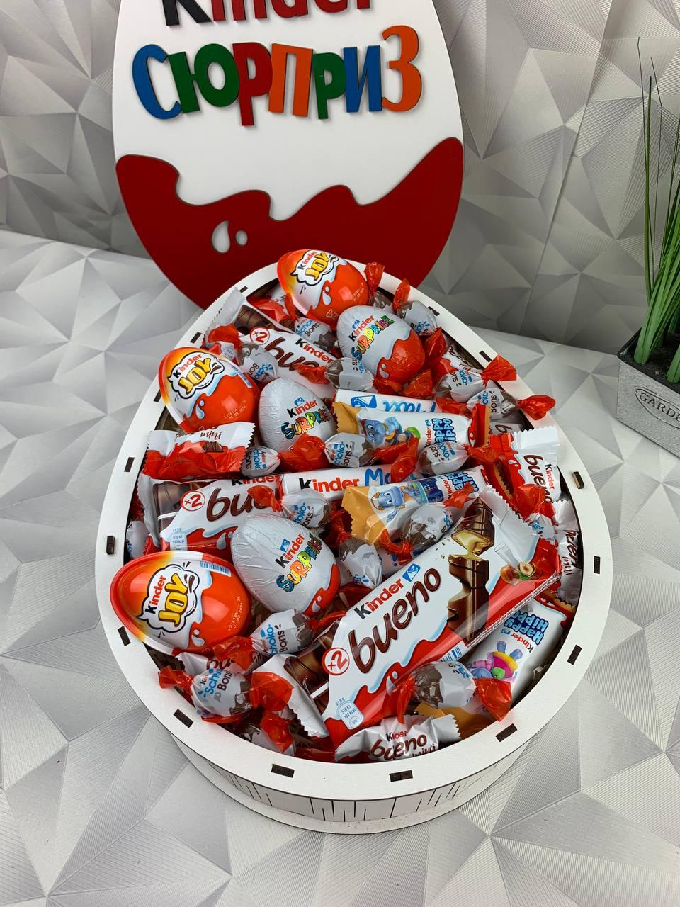 Подарочный шоколадный набор для девушки с конфетками набор в форме киндера сюрприз для жены, мамы, ребенка - фото 8 - id-p2136886236