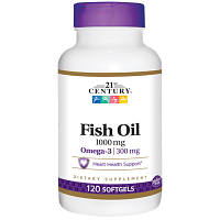 Жирные кислоты 21st Century Fish Oil 1000 mg, 120 капсул HS
