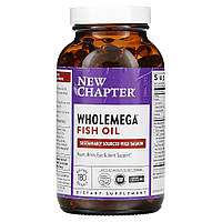 Жирные кислоты New Chapter Wholemega Fish Oil, 180 капсул HS