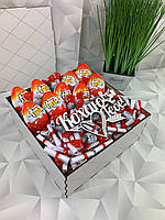 Подарочный шоколадный набор для девушки с конфетками набор в форме квадрата для жены, мамы, ребенка Nbox-86