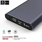 Зовнішній акумулятор Power Bank Denmen DP01 - 10000mAh сірий, фото 3