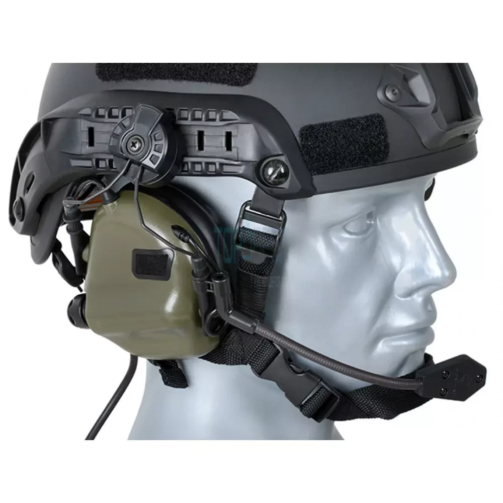 Тактичні навушники EArmor M32H MOD3 для шолома з мікрофоном green