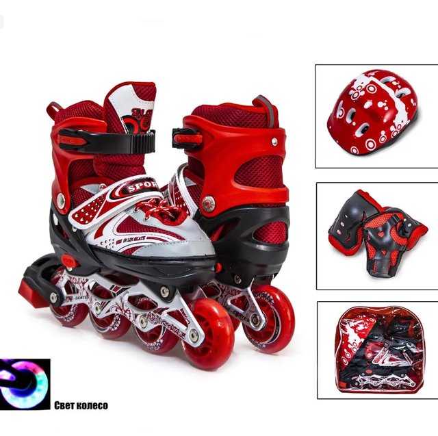 Комплект роликових ковзанів "Happy Mondays Red 979210877-L"