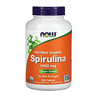 Спирулина органическая (Spirulina Organic) 1000 мг 240 таблеток NOW-02717