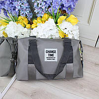 Жіноча сумка стильна міська містка модна сіра плащівка