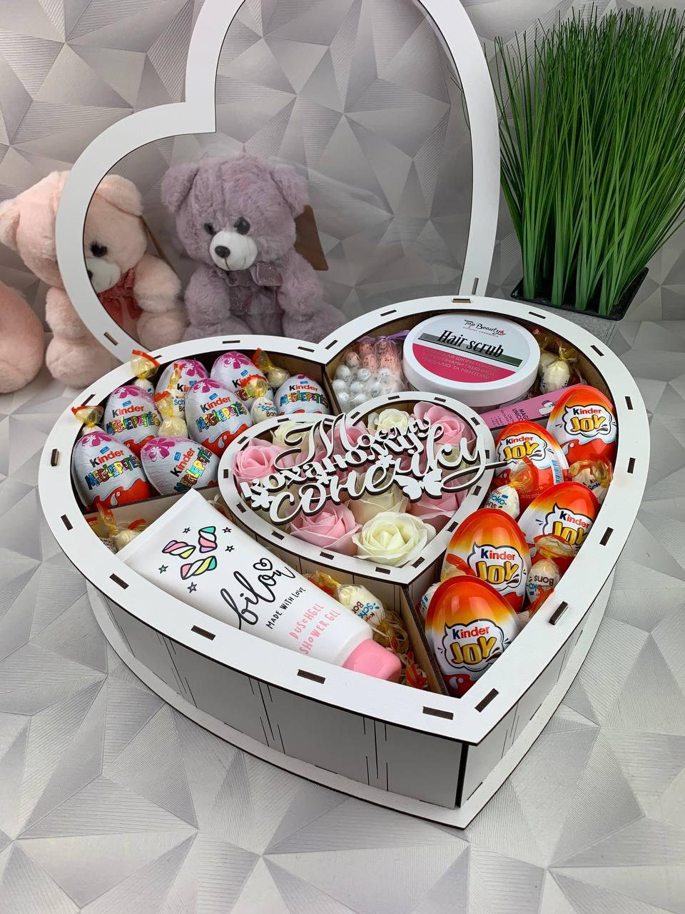 Подарочный шоколадный набор для девушки с конфетками набор в форме сердца для жены, мамы, ребенка Nbox-99 - фото 4 - id-p2136923829