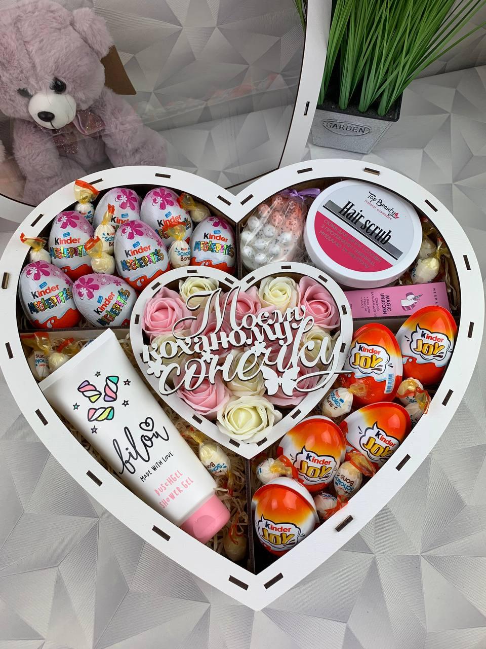 Подарочный шоколадный набор для девушки с конфетками набор в форме сердца для жены, мамы, ребенка Nbox-99 - фото 5 - id-p2136923829