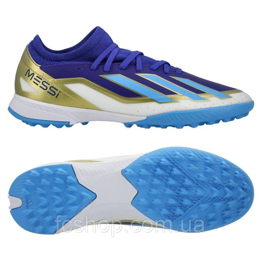 Сороконіжки дитячі Adidas X CRAZYFAST League Messi Jr TF ID0716, Темно-синій, Розмір (EU) — 38 2/3
