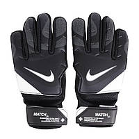 Воротарські рукавиці підліткові Nike NK GK MATCH JR-HO23 чорно-білі FJ4864-011, Чорний, Розмір (EU) — 3