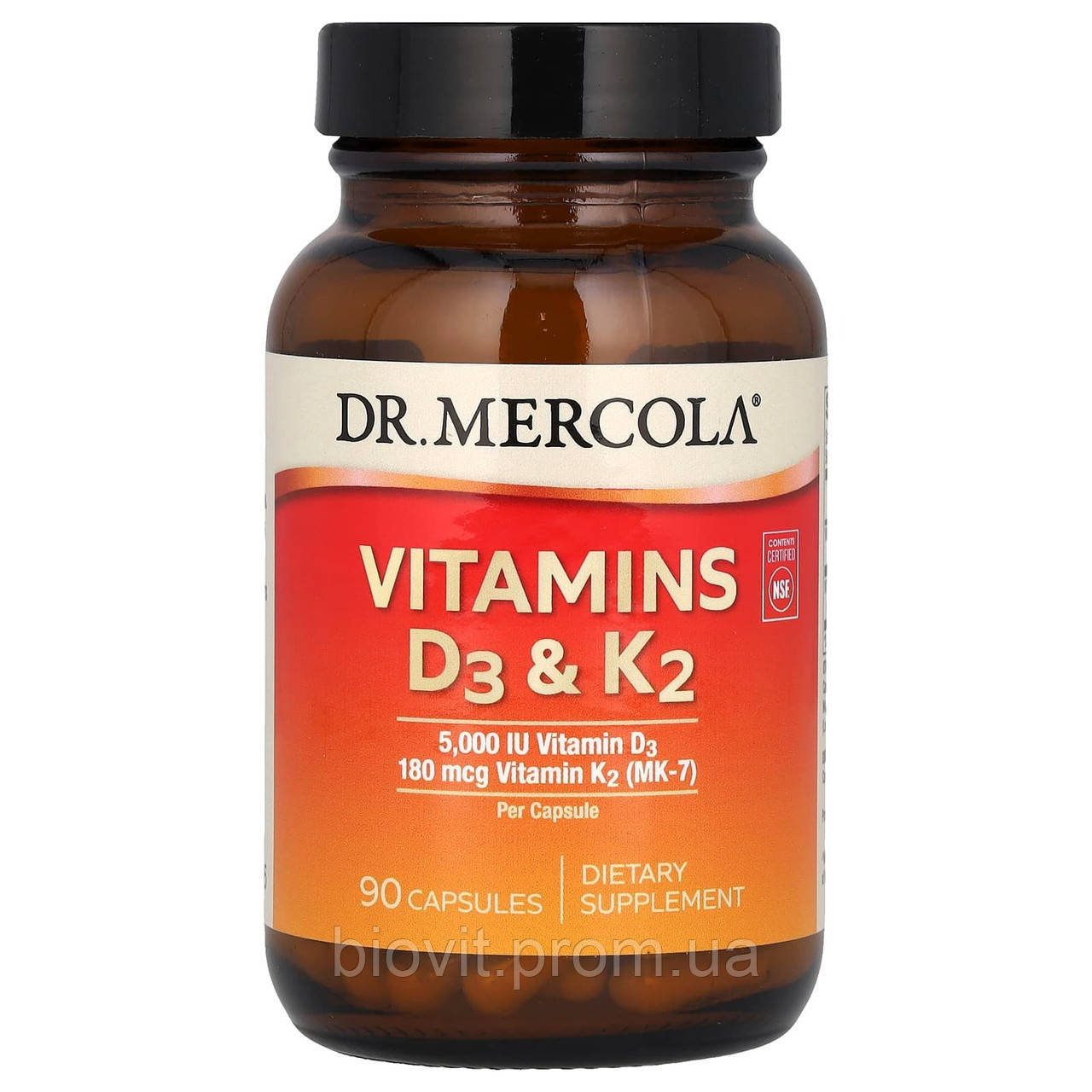 Вітамін D3 і K2 (Vitamin D3 & K2) 5000 МО / 180 мкг