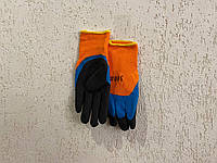 Cтроительные перчатки зимние полиуретановые усиленные со вспененным латексом PD-3