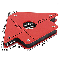 Зварювальний магніт LBS 25 (12кг) 30°45°60°75°90°120°180° (120х84х14мм)