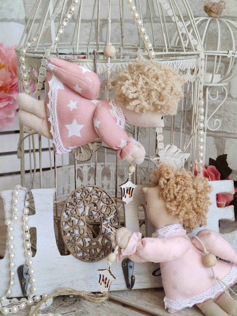 Янгол "Щастя", ангел ручної роботи, 17см, фото 1