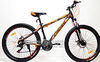 Велосипед 26" CROSS STARK AM DD (рама 15") черно-оранжевый глянец