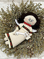 Янгол текстильний  ручної роботи, авторська іграшка ангел , 22см, янгол оберіг