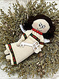 Янгол текстильний  ручної роботи, авторська іграшка ангел , 22см, янгол оберіг, фото 4