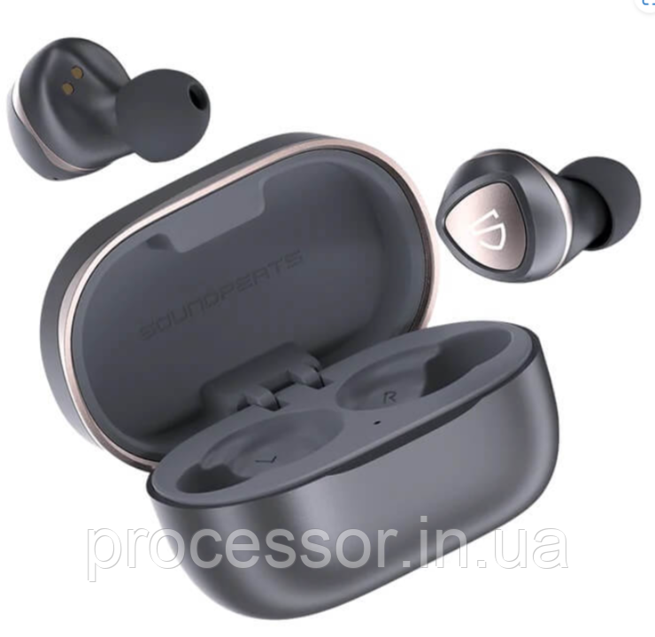 Бездротові навушники тривалої роботи Soundpeats Sonic l Bass Addict In-Ear чорні із захистом від води IPX5, фото 1