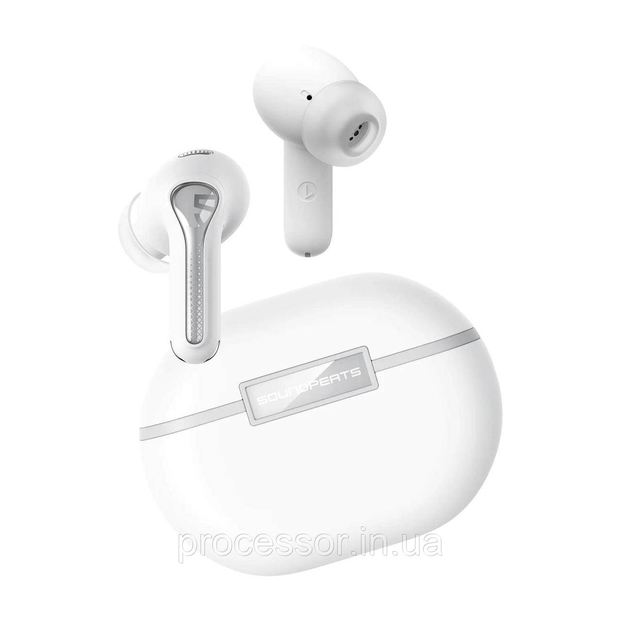 Бездротові навушники Soundpeats Capsule3 Pro Bluetooth 5.3 з активним шумопоглинанням + ігровий режим білі
