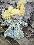 Текстильний янгол ручної роботи, авторська іграшка ангел , 12см, янгол оберіг, фото 3
