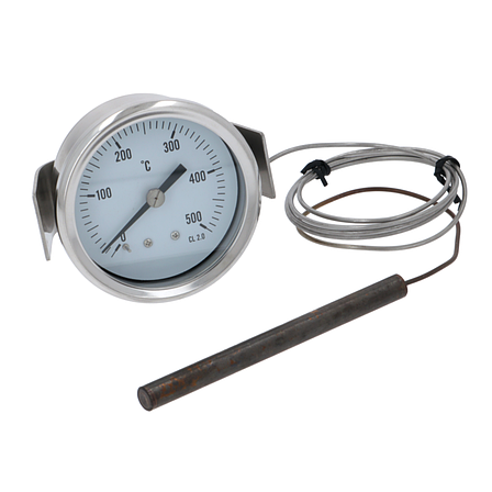 Термометр +500 °C (монтаж ø 60 мм) для піци-печі Hendi, ItPizza, PrismaFood, GGF та ін., фото 1