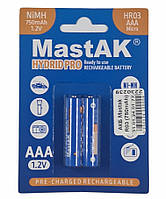 Акумулятор Mastak R03 (750mAh) Ni-Mh 2bl (ціна за 1шт)