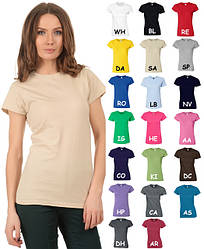 Жіноча футболка Gildan супер'мяка Softstyle 100% бавовна приталена