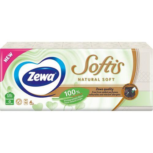 ZEWA Softis Natural Soft 10*9 шт (7322541351872) - фото 1 - id-p2136985687