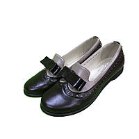 Школьные туфли из натуральной кожи для девочки подростка Мальвы Ш-389 коричневые 31,32,33,34,36 р
