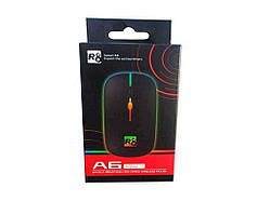 Мишка бездротова акумуляторна, з підсвічуванням. R8 A6 чорний ТМ КИТАЙ