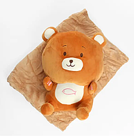 Мягкая игрушка-подушка-трансформер медвежонок с одеялком