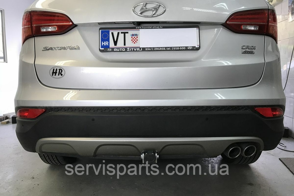 Фаркоп Hyundai Santa Fe 3 2012-2020 (Хендай Санта Фе 3) автомат на ручці