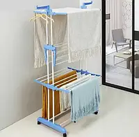 Залізна розкладна стійка для білизни, Вертикальна сушка garment rack with wheels