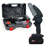 Мини аккумуляторная цепная пила UKC Mini Electric Chain Saw 1 48V Черный