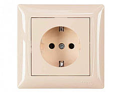 Розетка з заземленням PRIMERA 3304 (Крем) ТМ LUXEL