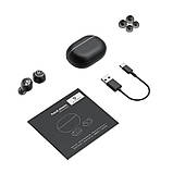 Бездротові стильні сенсорні Bluetooth навушники вкладиші Soundpeats чорні Free2 classic 30 годин, фото 4