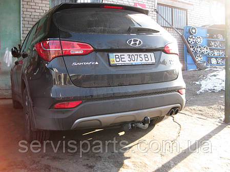 Фаркоп Hyundai Santa Fe 3 2012-2018 (Хендай Санта Фе 3) полигон, фото 1