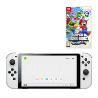 Набор Консоль Nintendo Switch OLED Model HEG-001 64GB White + Игра New Super Mario Bros. Wonder Русские