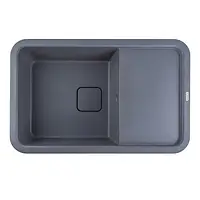 Кухонная мойка Platinum 7850 CUBE с крылом и креплением, матовая, 78x50x18 см, Серый муссон (000024499)