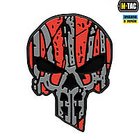 M-Tac нашивка Ukrainian Punisher 3D PVC Red/Black ll