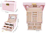 Шкатулка футляр скринька для коштовностей прикрас рожева Beautylushh 6400 Польща, фото 6