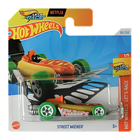 Машинка Базова Hot Wheels Street Wiener Netflix Let`s Racers 1:64 HTC07 Yellow