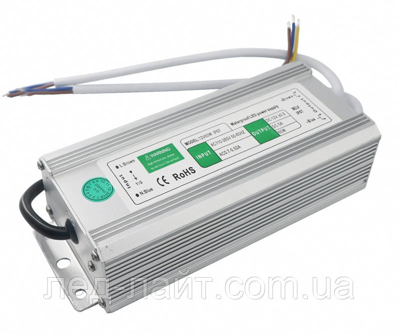 Блок живлення 12V 5A 60W в герметичному корпусі IP67