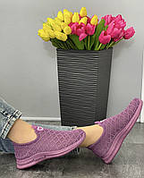Кросівки жіночі 8 пар у ящику фіолетового кольору 36-41, фото 7