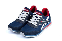 Мужские летние кроссовки синие с белым сетка Reebok Anser NS blue