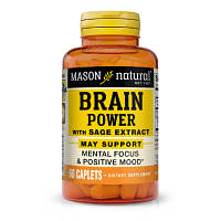 Травы Mason Natural Шалфея Экстракт, Сила мозга, Brain power with sage extract, (MAV18145)